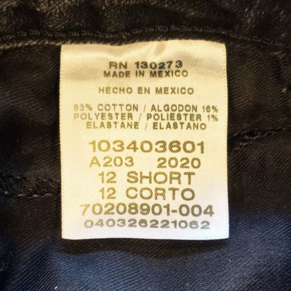 Lee Instantly Slims Black Straight Leg Jeans Size 12S Tummy Panel Relaxed Fit - Picture 8 of 9